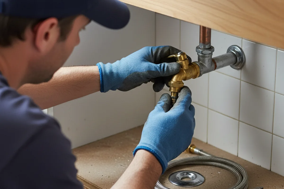 Shutoff valve and fitting work during Emergency Plumbing in Scotland Neck